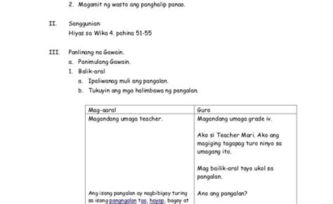 sample detailed lesson plan in makabayan grade 2 unit 1 aralin grade