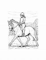 Horse Coloring Pages Printable Jumping Dressage Print Show Realistic Riding Pferde Ausmalbilder Horses Color Popular Coloringhome Getcolorings Reiterin Mit Getdrawings sketch template