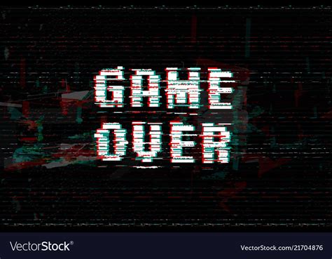 game  screen message royalty  vector image