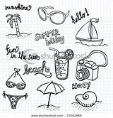 Doodles Beach Shutterstock Stock Vector Doodle Bullet Journal Lightbox Save Easy sketch template