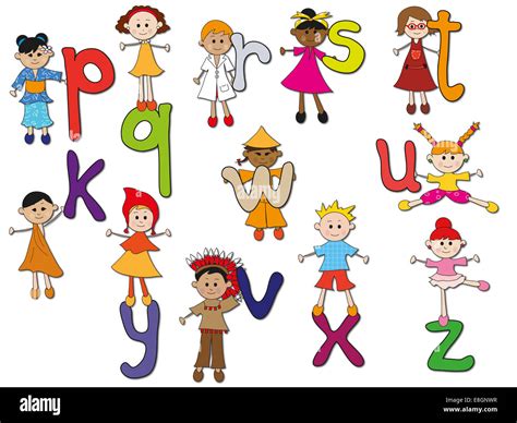fun alphabet  lowercase letters cut  stock images pictures alamy