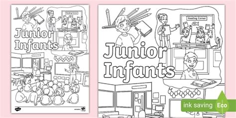 junior infants colouring sheet teacher  twinkl