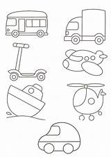 Transport Transportation Coloring Drawing Kids Getdrawings Pages sketch template