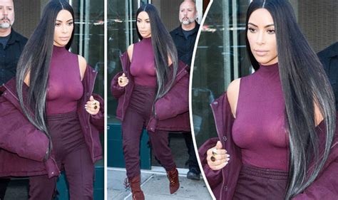 Braless Kim Kardashian Flashes Nipples In Tight Top Ahead Of Kanye West