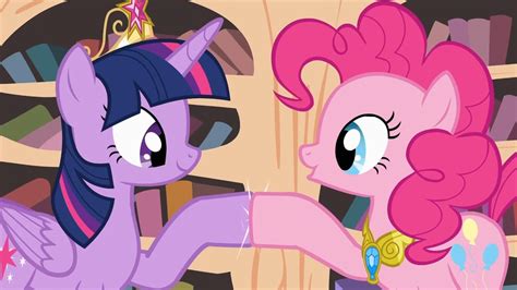 Pinkie Pie And Twilight Sparkle Brohoof Hoof Bump A