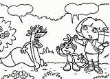 Coloring Swiper Pages Dora Boots Fox Print Kids Popular Library Coloringhome sketch template