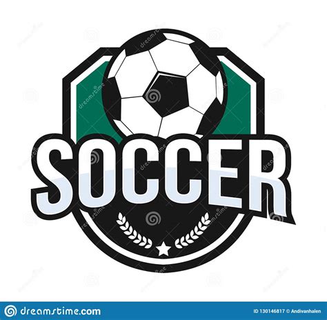 soccer football crest emblem logo design inspiration stock illustration