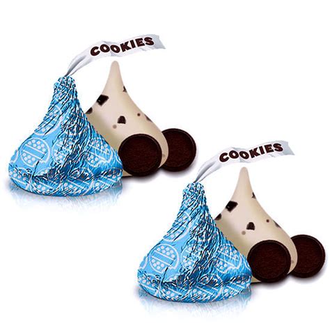 Blue Foiled Hershey S Kisses Cookies N Creme Candy 60 Pc Bag