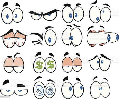 Funny Cartoon Eyes Stock Illustration Download Image Now Cartoon