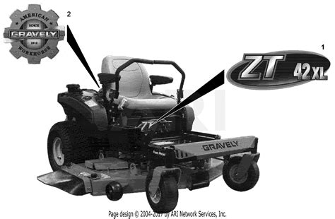 Gravely 915162 035000 Zt Xl 48 Parts Diagram For Decals Style