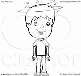 Adolescent Boy Clipart Drunk Teenage Cartoon Outlined Coloring Vector Cory Thoman Royalty sketch template