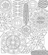 Coloring Pages Mexican Patterns Color Mid Drawing Century Modern Polish Folk Flowers Tessellation Book Designs Getcolorings Printable Cool Illustrations Just sketch template