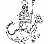 Dragon George Saint Coloring Colorear Jordi Sant Coloringcrew Print Knights sketch template