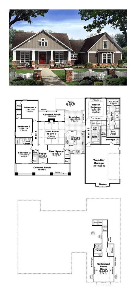 craftsman house plan  total living area  sq ft  bedrooms   bathrooms