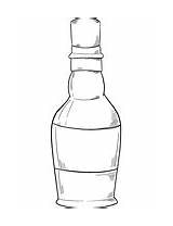 Bicchiere Bottiglia Acqua Stampare sketch template