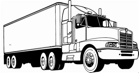 truck coloring pages coloring book pages big rig trucks semi trucks