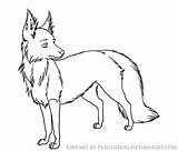 Lineart Raposa Plaguedog Winged Coloringcity sketch template