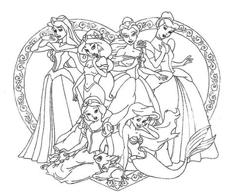 print  coloring pages disney princesses