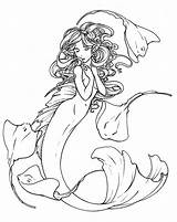 Sereia Iara Sereias Sirenas Dibujos Fairy Chibi Dragonart Colorironline Coloringcity Tutorial Ilovetodraw Siterubix sketch template