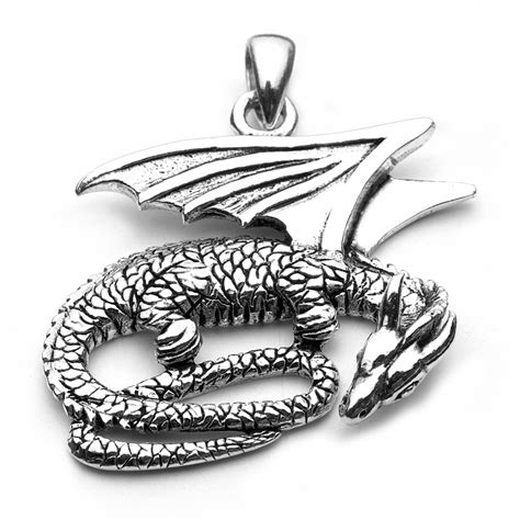 dragon pendant sterling silver dragons mystical beings