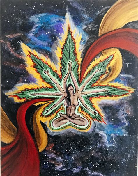 medical marijuana art cannabis art weed leaf painting etsy