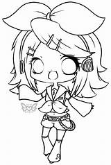 Kagamine Lineart Rin Kiku Deviantart sketch template