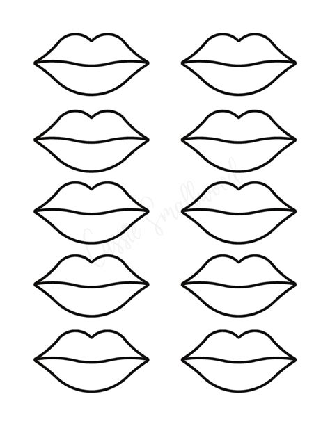printable lips stencil lipstutorialorg