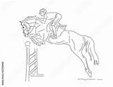 Equestrian Obstacle sketch template