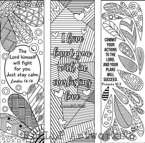 ricldp artworks  bible verse coloring bookmarks