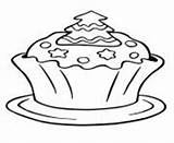 Cupcake Coloring Pages Christmas Printable sketch template