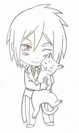 Chibi Butler Coloring Pages Sebastian Kuroshitsuji Sketch Anime Cat Sketchite Disney sketch template