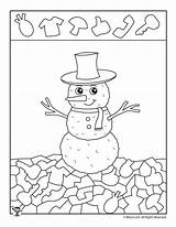 Snowman Woojr Erzieherin Activity Vorschule Spy Sledding Puzzles Woo Basteln sketch template
