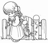 Coloring Pages Precious Moments Girl Praying Thinking Printable Color Kids September Adult 2010 Coloringbook4kids Template Stamps Para Blank Chart Noir sketch template