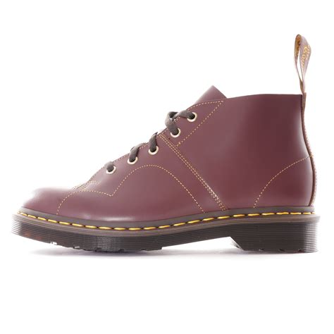 dr martens church leather monkey boots oxblood  oxb chruch