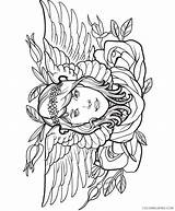 Tattoo Coloring Pages Designs Adult Girl Book Color Colouring Modern Creative Wings Haven Rose Gypsy Tattoos Coloring4free Dover Publications Books sketch template