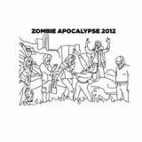 Zombie Coloring Pages Kids Pirate Apocalypse Zombies Top Flag sketch template