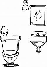 Bathroom Toilet Coloring Sheet Pages Template Kids sketch template