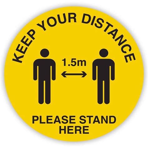 social distance  floor sign mm