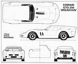 Ferrari Gto Breadvan Blueprints Smcars sketch template
