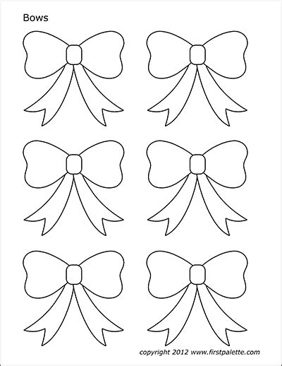printable hair bow template standard bow  template cut files