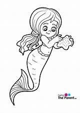 Mermaid Coloring Pages Baby Drawing Easy Getdrawings Printable Kids Little Simple Cute Color Print Sheets Book Real Spaniel Anime Princess sketch template