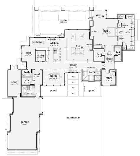 house plan  modern style   sq ft