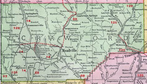 crawford county pa map district map