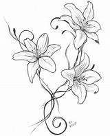 Drawing Tattoo Flower Sampaguita Lillies Tattoos Lily Drawings Deviantart Lilies Idea Flowers Lilly Blumen Vorlage Designs Stencils Draw Another Img08 sketch template