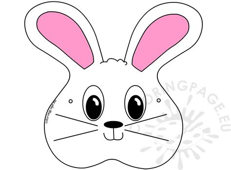 craft  kids easter bunny mask coloring page