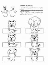 Puppets Puppet Monkey Scarry Dedo Fantoches Dedoches Animais Educação Mostlypaperdollstoo Rainy sketch template