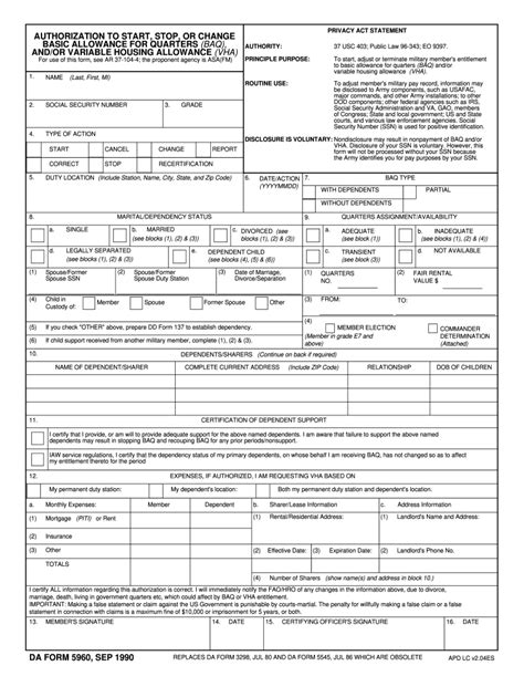 da 5960 form fill out and sign printable pdf template signnow