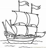 Coloring Printable Transport Pages Ship5 Water Boat Ship Columbus Pirate Color Boats Kids Simple Ships Colouring Barco Book Winter Para sketch template
