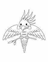 Coloring Cockatoo Pages Twig Carrying sketch template