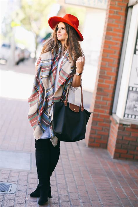 ootd plaid blanket scarf and otk boots a fashion beauty and lifestyle